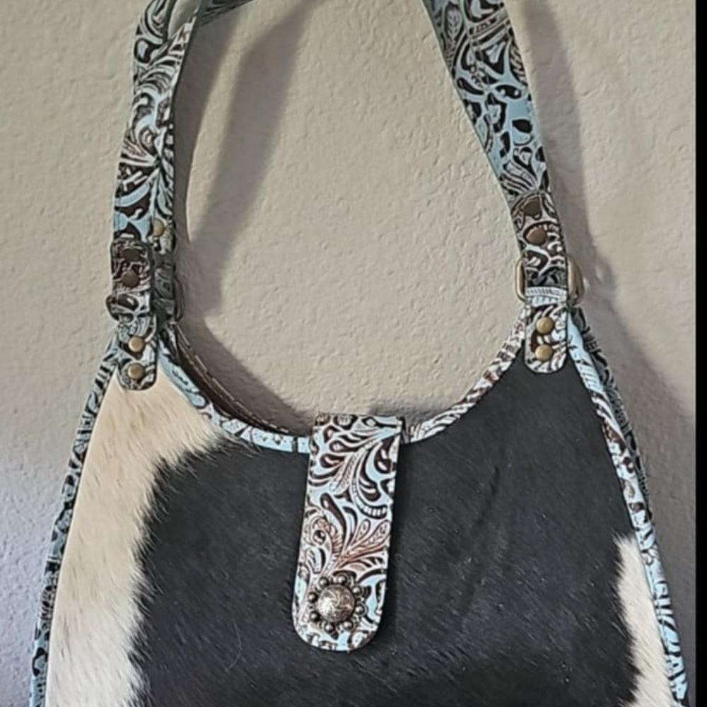 Myra Hair On Leather Shoulder Bag
